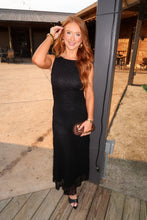 Load image into Gallery viewer, Take Time Lace Midi Dress-Black