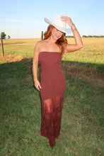 Load image into Gallery viewer, Outlaw Lace Midi Dress-Brown