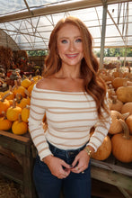 Load image into Gallery viewer, Riley Striped Off Shoulder Top