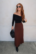 Load image into Gallery viewer, Nava Midi Skirt- Brown