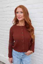 Load image into Gallery viewer, Cozy Night Cable Knit Cardigan-Brown