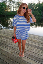 Load image into Gallery viewer, Sunny Side Stripe Set- Blue