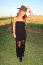 Load image into Gallery viewer, Outlaw Lace Midi Dress-Black