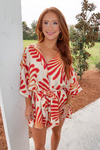 Load image into Gallery viewer, Radiance Printed Romper-Coral