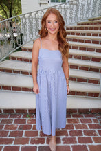 Load image into Gallery viewer, Links Striped Midi Dress- Navy