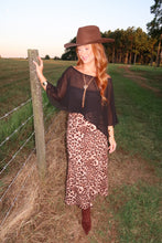 Load image into Gallery viewer, Georgia Chiffon Poncho Top-Black