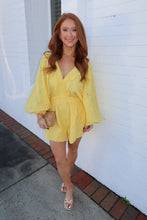 Load image into Gallery viewer, Sol Smocked Eyelet Romper-Yellow