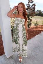 Load image into Gallery viewer, Willow Floral Scalloped Midi Dress-Olive