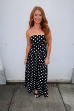 Load image into Gallery viewer, Claire Polka Dot Strapless Dress