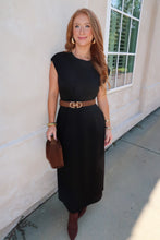 Load image into Gallery viewer, Sherri Pintuck Midi Dress-Black