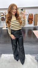 Load image into Gallery viewer, Chandler Striped Cropped Mock Neck Sweater