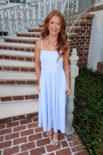 Load image into Gallery viewer, Links Striped Midi Dress- Light Blue