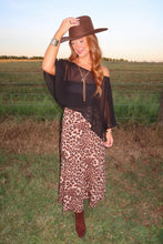 Load image into Gallery viewer, Wild Card Leopard Midi Skirt