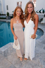 Load image into Gallery viewer, Twirl Into Summer Smocked Maxi Dress-White