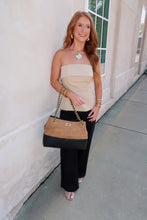Load image into Gallery viewer, York Fold Over Strapless Top-Khaki
