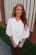 Load image into Gallery viewer, Wrapped In Warmth Knit Poncho-Cream