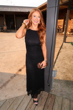 Load image into Gallery viewer, Take Time Lace Midi Dress-Black