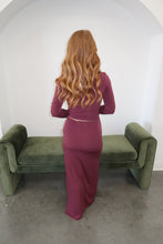 Load image into Gallery viewer, Abel Top & Maxi Skirt Set- Dark Cherry