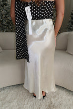 Load image into Gallery viewer, Deedee Satin Midi Skirt- Cream