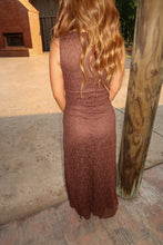 Load image into Gallery viewer, Take Time Lace Midi Dress-Brown