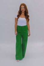 Load image into Gallery viewer, Into You High-Waist Straight Wide Pants- Green