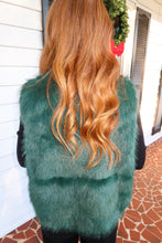 Load image into Gallery viewer, Madeline Faux Fur Open Vest- Green