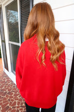 Load image into Gallery viewer, Merry Times Mock Neck Sweater-Red