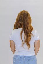 Load image into Gallery viewer, Jules Scoop Neck Bow Top- White