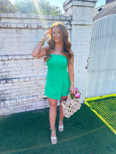 Load image into Gallery viewer, Lundi Strapless Romper- Green