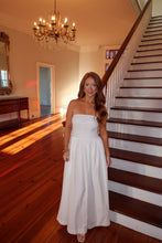 Load image into Gallery viewer, Nora Strapless Flowy Dress-White