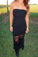 Load image into Gallery viewer, Outlaw Lace Midi Dress-Black