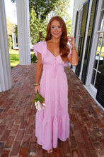 Load image into Gallery viewer, Darling Poplin Tiered Maxi Dress- Lavender