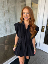 Load image into Gallery viewer, Kelson Tapered Waist Top- Black