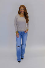 Load image into Gallery viewer, Emma Shirring Knit Top- Taupe