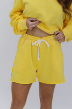 Load image into Gallery viewer, Sunny Drawstring Terry Shorts-Yellow