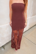 Load image into Gallery viewer, Outlaw Lace Midi Dress-Brown