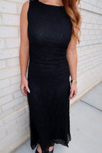 Load image into Gallery viewer, Take Time Lace Midi Dress-Black