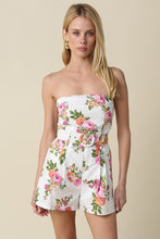 Load image into Gallery viewer, Heidi Strapless Floral Romper