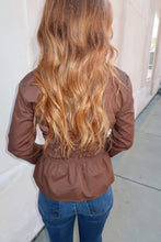 Load image into Gallery viewer, As Usual Button Up Top-Brown