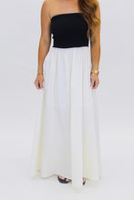 Load image into Gallery viewer, Ashton Colorblock Strapless Maxi Dress- Black