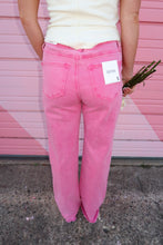Load image into Gallery viewer, Be Mine Wide Straight Denim Pants - Hot Pink