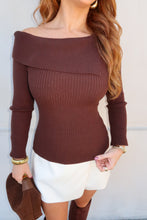 Load image into Gallery viewer, Kori Asymmetrical Sweater-Brown
