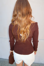 Load image into Gallery viewer, Kori Asymmetrical Sweater-Brown