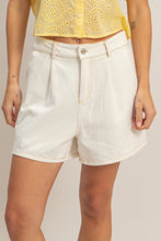 Load image into Gallery viewer, Sunny Days Wash Denim Shorts-White