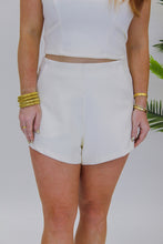 Load image into Gallery viewer, LAX Ribbed High Waisted Shorts Set-Cream