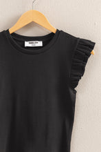 Load image into Gallery viewer, Alma Flutter Sleeve Top-Black