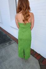 Load image into Gallery viewer, Palms Textured Midi Dress-Green
