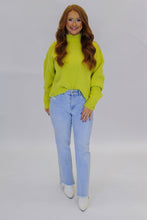 Load image into Gallery viewer, Lizzie Mock Neck Sweater-Lime