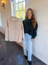 Load image into Gallery viewer, Layton Chic Fray Detail Shacket- Beige