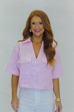 Load image into Gallery viewer, Carter Denim Top-Pink